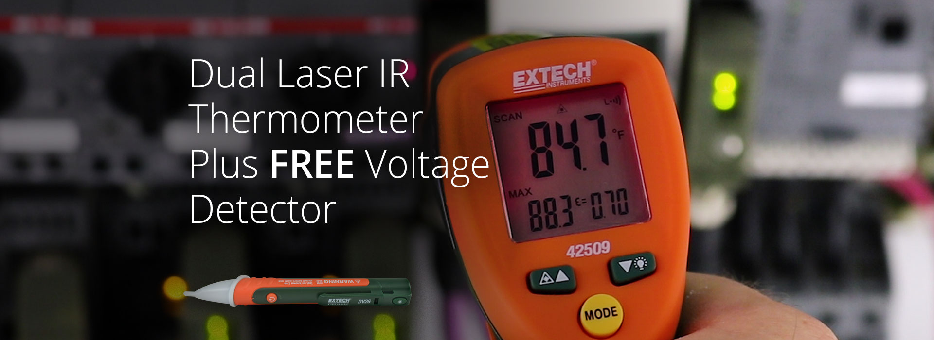 Thermometer, InfraRed, Non-Contact With Laser Pointer, -58 To 1000 Degree  Range